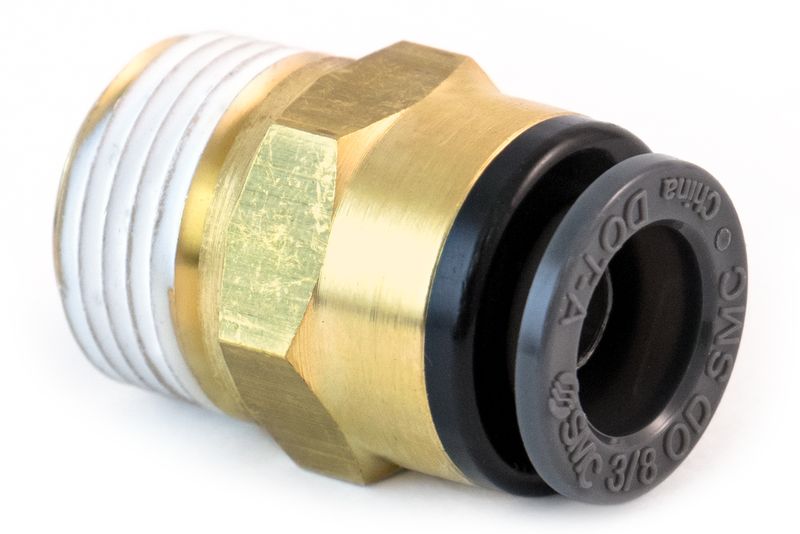 PLC MALE CONNECTOR 3/8" Brass 1/2" NPT - 177.11686D | 