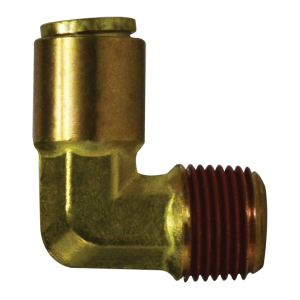 90° Elbow Fitting 3/8" x 1/8" Brass Push-to-Connect 1/8"-27 1.10" 150 psi - 690602 | 