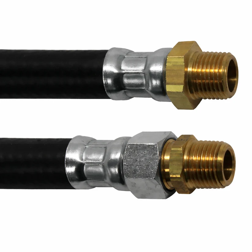Air Hose 3/8" ID 25 FT (Standard) 3/8" NPT Fitting 300 psi Black - 177.7228 | 