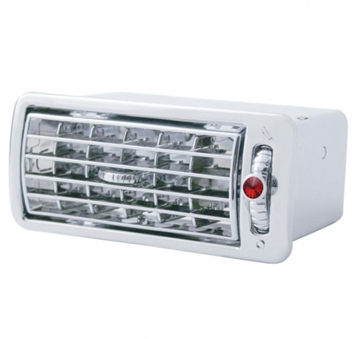A/C Vent Red Crystal Chrome - 41616 | 