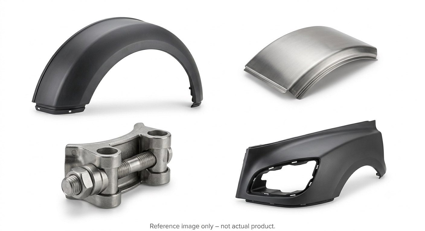 Fender Component Powder-Coated / Corrosion-Resistant Low Mount - 562.9008 | AAA4509008