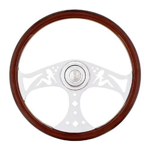 Steering Wheel and Cover 18.00" Wood - 88131 | AAA48388131
