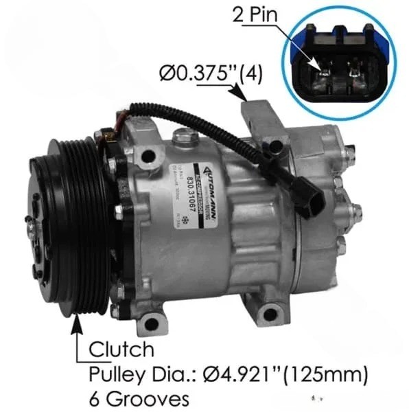 AC Compressor 7H15 Direct Long Body 4.92" / 6 - 830.31067 | AAA49931067