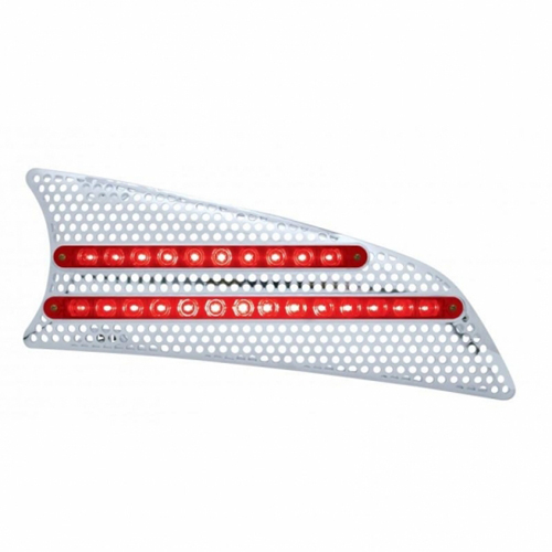 Red LED Lens Covers & Grilles Component for Kenworth T660 2008-2017 - Chrome - 41536 | AAA62441536